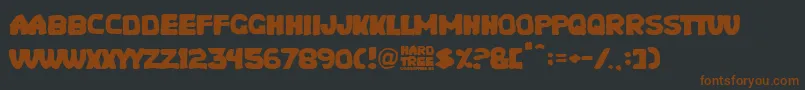 Hard Tree Font – Brown Fonts on Black Background