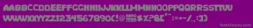 Hard Tree Font – Gray Fonts on Purple Background