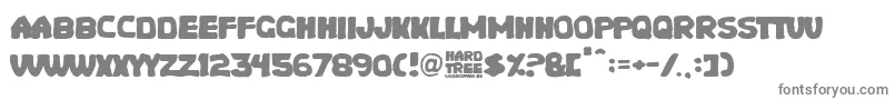 Hard Tree Font – Gray Fonts on White Background