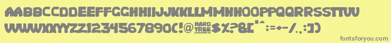 Hard Tree Font – Gray Fonts on Yellow Background