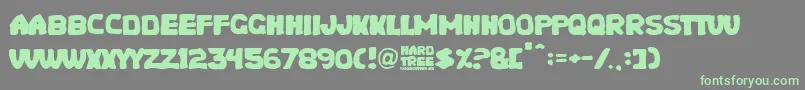 Hard Tree Font – Green Fonts on Gray Background