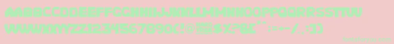 Hard Tree Font – Green Fonts on Pink Background