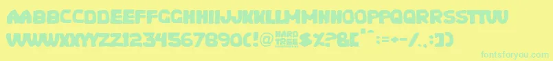 Hard Tree Font – Green Fonts on Yellow Background