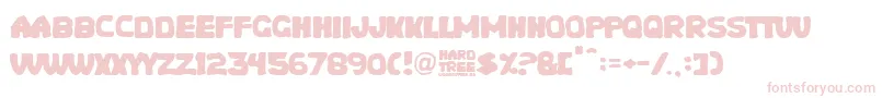 Hard Tree Font – Pink Fonts on White Background