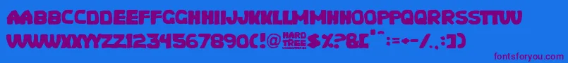 Hard Tree Font – Purple Fonts on Blue Background