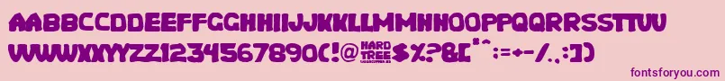Hard Tree Font – Purple Fonts on Pink Background