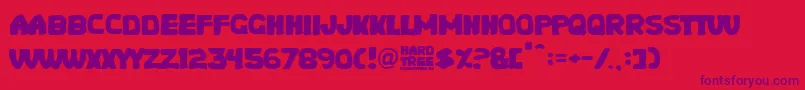 Hard Tree Font – Purple Fonts on Red Background