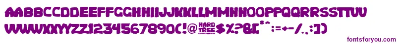 Hard Tree Font – Purple Fonts on White Background