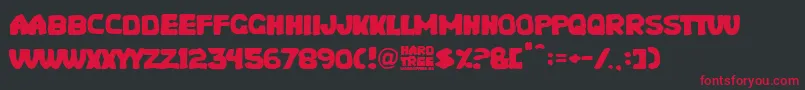 Hard Tree Font – Red Fonts on Black Background