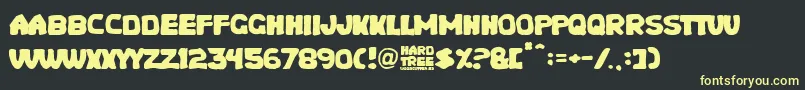 More about Hard Tree Font Hard Tree Font – Yellow Fonts on Black Background