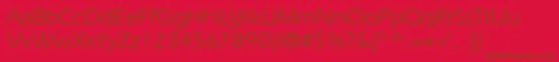 Weitere Informationen zur Erie-Schriftart Erie-Schriftart – Braune Schriften auf rotem Hintergrund