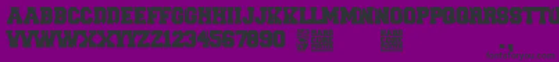 Шрифт HARDCORE POSTER – чёрные шрифты на фиолетовом фоне