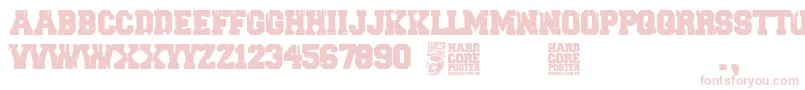 HARDCORE POSTER Font – Pink Fonts on White Background