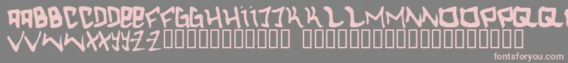 hardcore Font – Pink Fonts on Gray Background