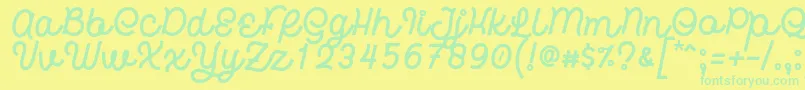 fuente Hardino Font by 7NTypes – Fuentes Verdes Sobre Fondo Amarillo