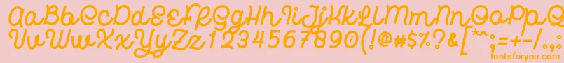 Hardino Font by 7NTypes Font – Orange Fonts on Pink Background