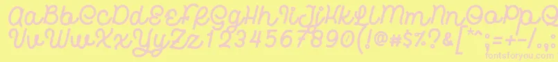 fuente Hardino Font by 7NTypes – Fuentes Rosadas Sobre Fondo Amarillo