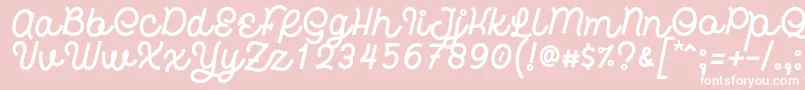 Hardino Font by 7NTypes-Schriftart – Weiße Schriften auf rosa Hintergrund