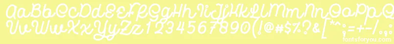 フォントHardino Font by 7NTypes – 黄色い背景に白い文字