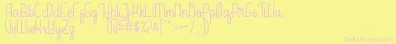 HardolynDemo Font – Pink Fonts on Yellow Background