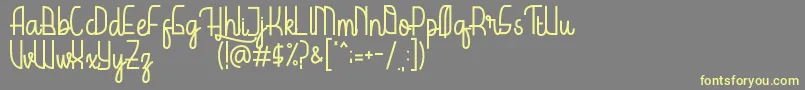 HardolynDemo Font – Yellow Fonts on Gray Background