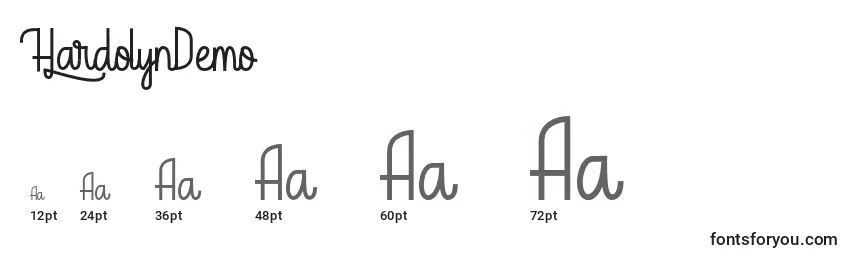 HardolynDemo Font Sizes