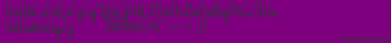 HardolynDemo-fontti – mustat fontit violetilla taustalla