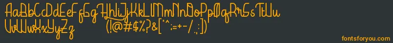 Шрифт HardolynDemo – оранжевые шрифты на чёрном фоне