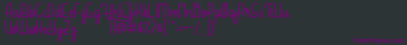 HardolynDemo Font – Purple Fonts on Black Background