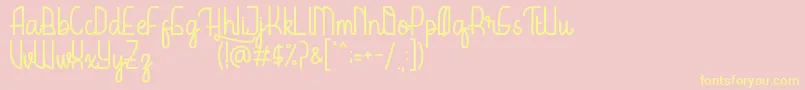HardolynDemo Font – Yellow Fonts on Pink Background