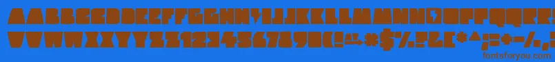 hardrockkids Font – Brown Fonts on Blue Background