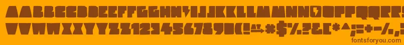 hardrockkids Font – Brown Fonts on Orange Background