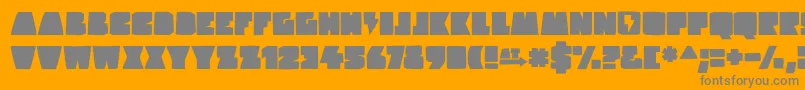 hardrockkids Font – Gray Fonts on Orange Background