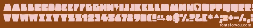 Czcionka hardrockkids – różowe czcionki na brązowym tle
