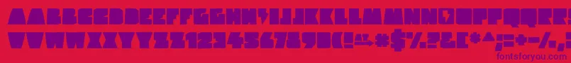 hardrockkids Font – Purple Fonts on Red Background