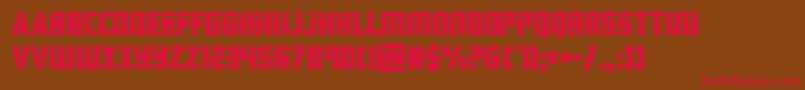 hardscience Font – Red Fonts on Brown Background
