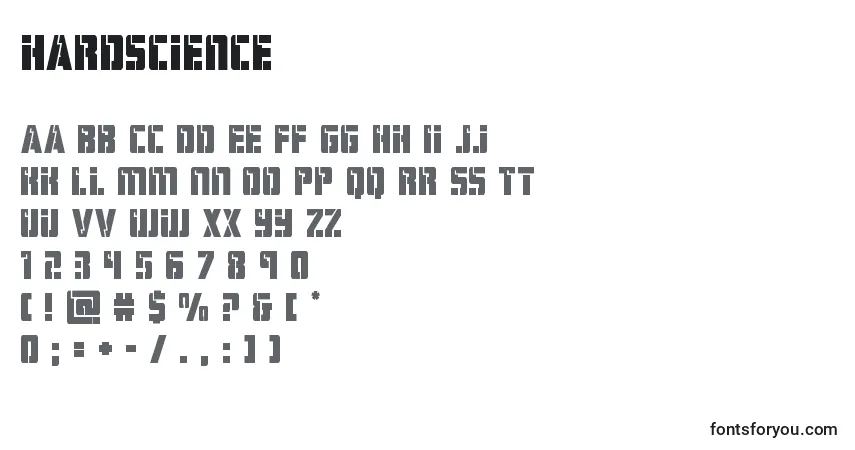 Шрифт Hardscience (129059) – алфавит, цифры, специальные символы