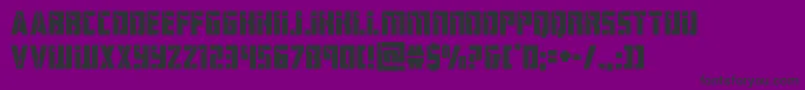 フォントhardscience – 紫の背景に黒い文字