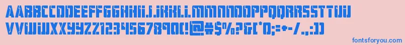 hardscience Font – Blue Fonts on Pink Background