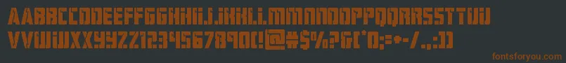 hardscience Font – Brown Fonts on Black Background