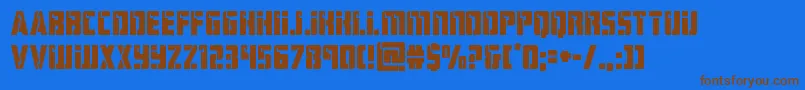 hardscience Font – Brown Fonts on Blue Background