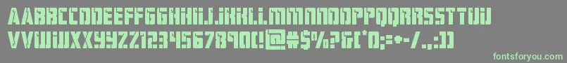 hardscience Font – Green Fonts on Gray Background