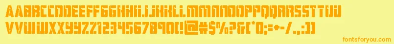 hardscience Font – Orange Fonts on Yellow Background