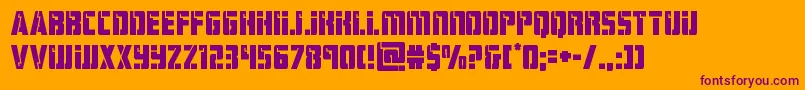 hardscience Font – Purple Fonts on Orange Background