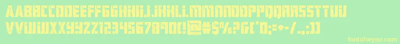 hardscience Font – Yellow Fonts on Green Background