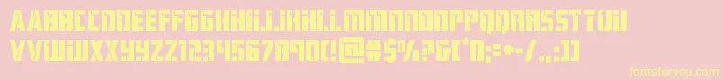 hardscience Font – Yellow Fonts on Pink Background