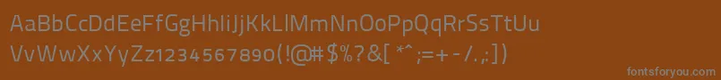 Шрифт ThaitilliumImproved4002 – серые шрифты на коричневом фоне
