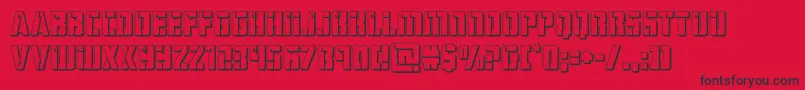 hardscience3d Font – Black Fonts on Red Background