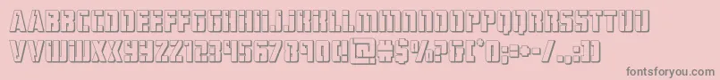 hardscience3d Font – Gray Fonts on Pink Background