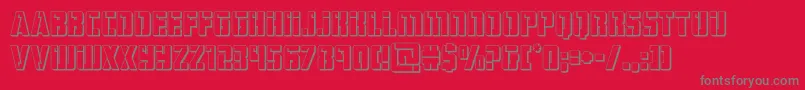 hardscience3d Font – Gray Fonts on Red Background